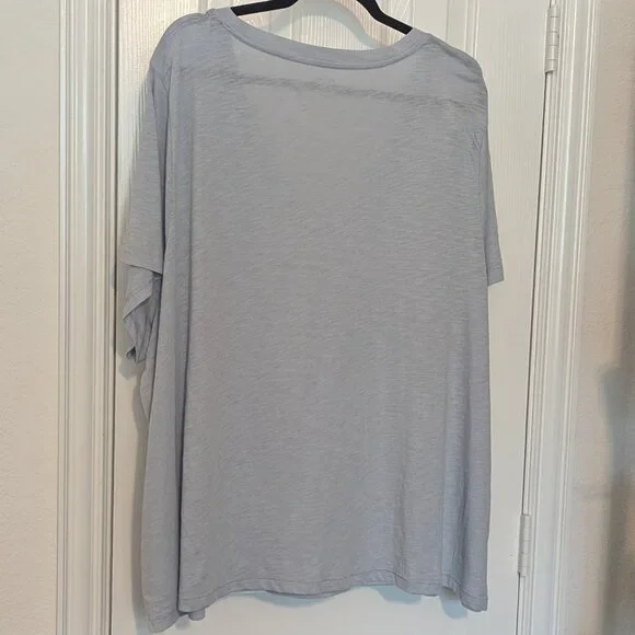 NWT Madewell Gray Blue Tee Shirt, Size 4X - Picture 2 of 9
